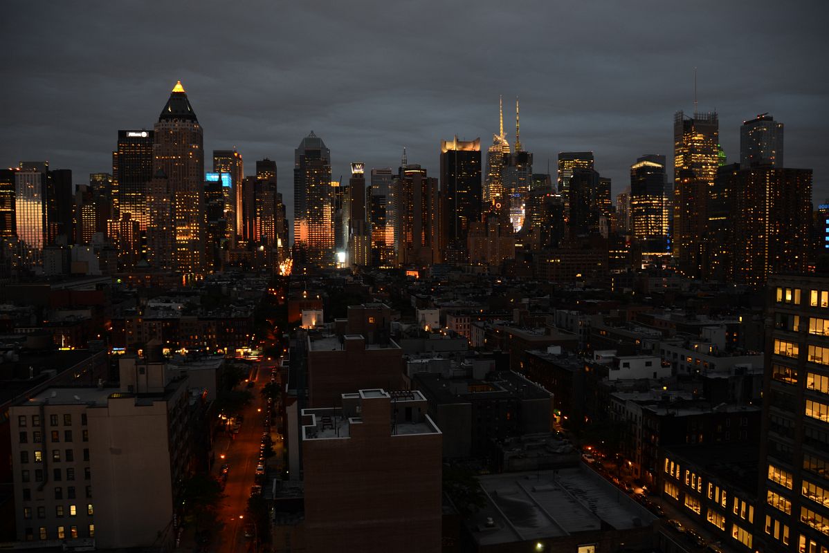 37 One Worldwide Plaza, 48th St, Morgan Stanley Building, One Astor Plaza, Bank Of America, New York Times, The Orion After Sunset From New York Ink48 Hotel Rooftop Bar